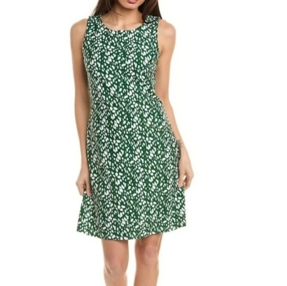 Jude Connally Size Small Sheath Dress Jungle Green Abstract Print Beth NEW $178
